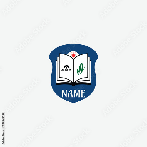 3756 educational logo school college university learning institute book academy organization
