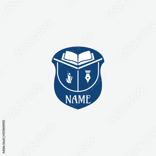 3771 educational logo school college university learning institute book academy organization