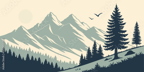 forest in the mountains