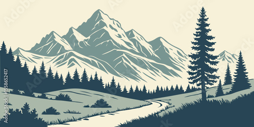 winter mountain landscape