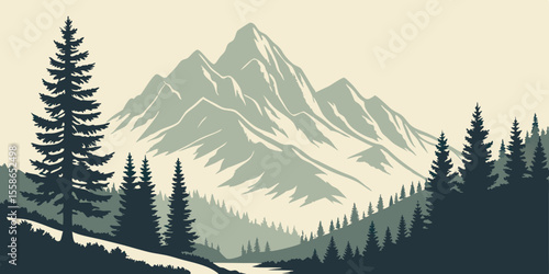 winter mountain landscape