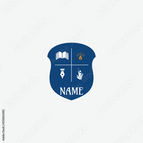 3794 educational logo school college university learning institute book academy organization