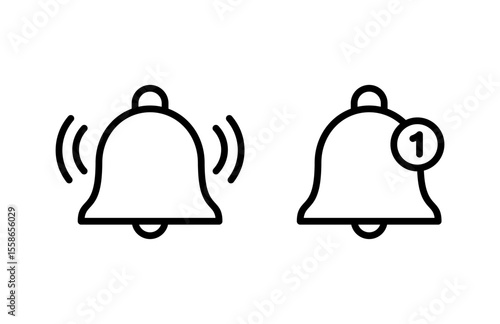 Bell Icon vector illustration. Notification sign and symbol for web site design