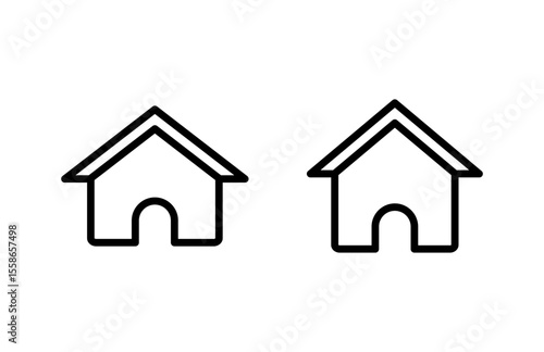Home icon vector illustration. House sign and symbol