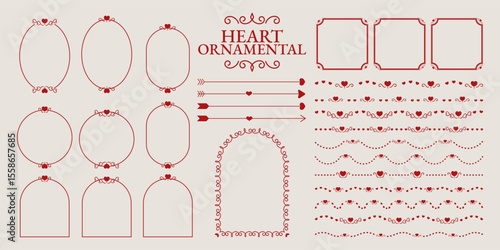 Heart minimalist hand-drawn ornamental. Flirty vintage style. Line art element for invitations, cards, banners, feminine branding with a soft coquette aesthetic