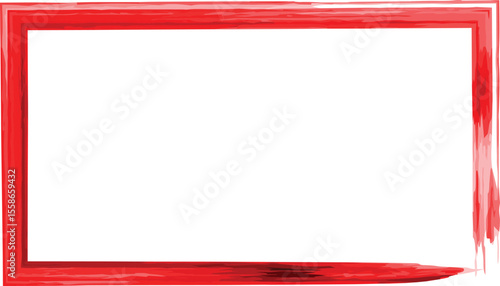 red frames and Text Boxes, Dirty Artistic Ink and Paint Brush Strokes, Vector Design Elements on White Background, background frame illustration