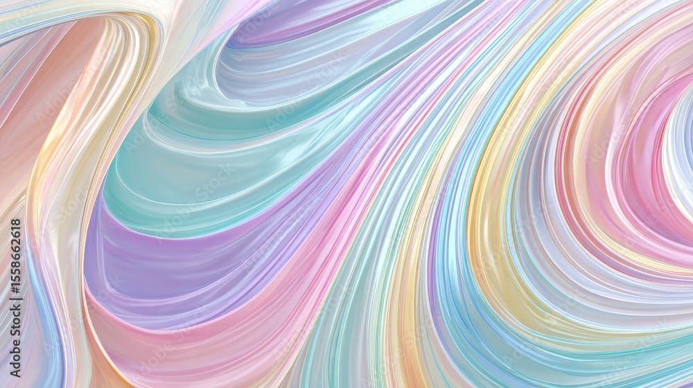 Obraz premium Pastel swirls creating abstract flowing background