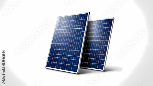 solar panel isolated on white
