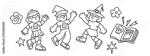 Cartoon, element, ghost in a cloak, autumn, Halloween, illustration, cute picture, hand-painted