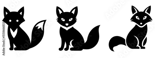 Vector Fox Silhouette Collection for Branding and Creative Projects