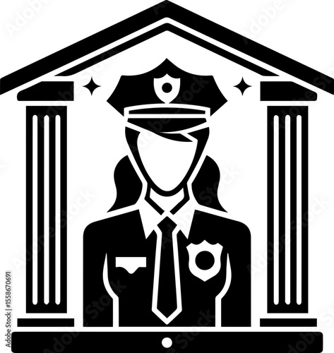 Police Station Building Icon
