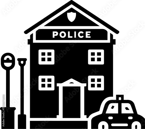 Police Station Building Icon
