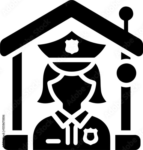 Police Station Building Icon