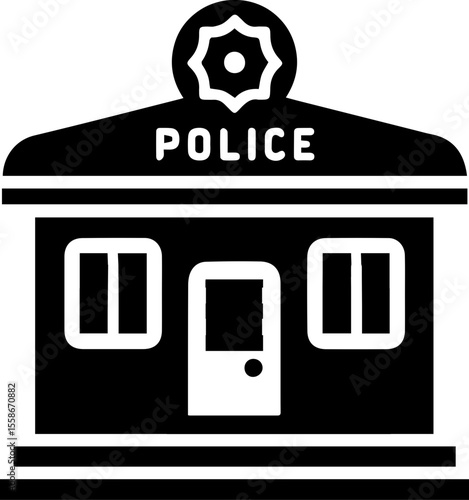 Police Station Building Icon