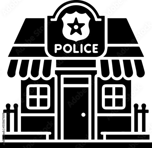 Police Station Building Icon