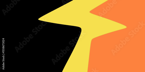 Vector illustration of abstract background in three colors black, orange and yellow trendy vintage style suitable for web decoration, wallpaper, banner decoration, and poster decoration.