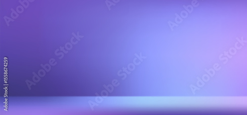 Abstract gradient podium background. Violet, purple and lilac empty 3d studio backdrop. Clean scene for product presentation mockup template. Vector illustration