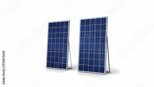 solar panel isolated on white