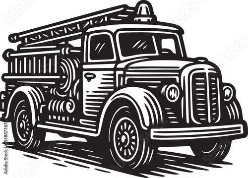 firetruck vector illustration