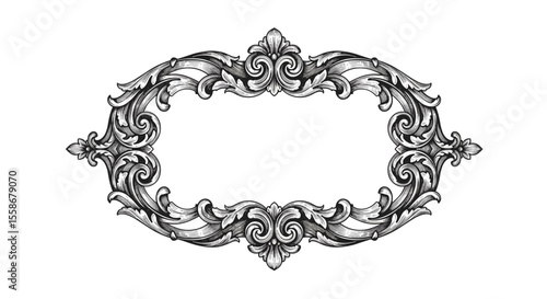 Intricate ornate frame vector illustration for decorative design elements
