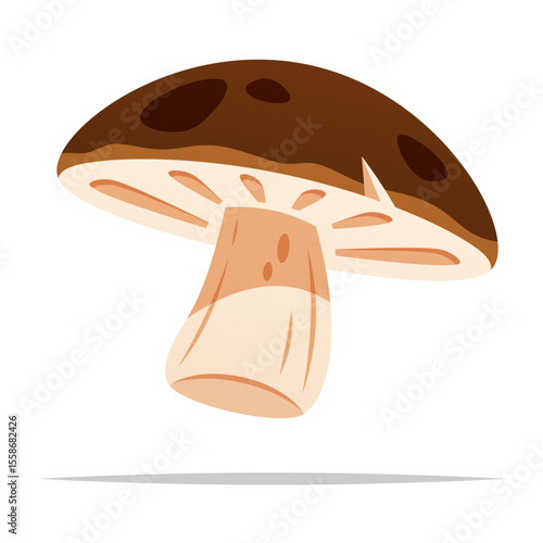 Wild mushroom vector isolated illustration