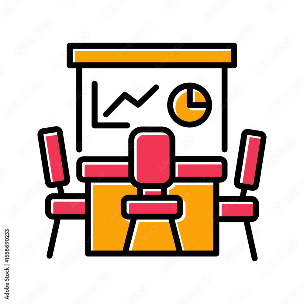 Fototapeta premium Conference Room Icon Design