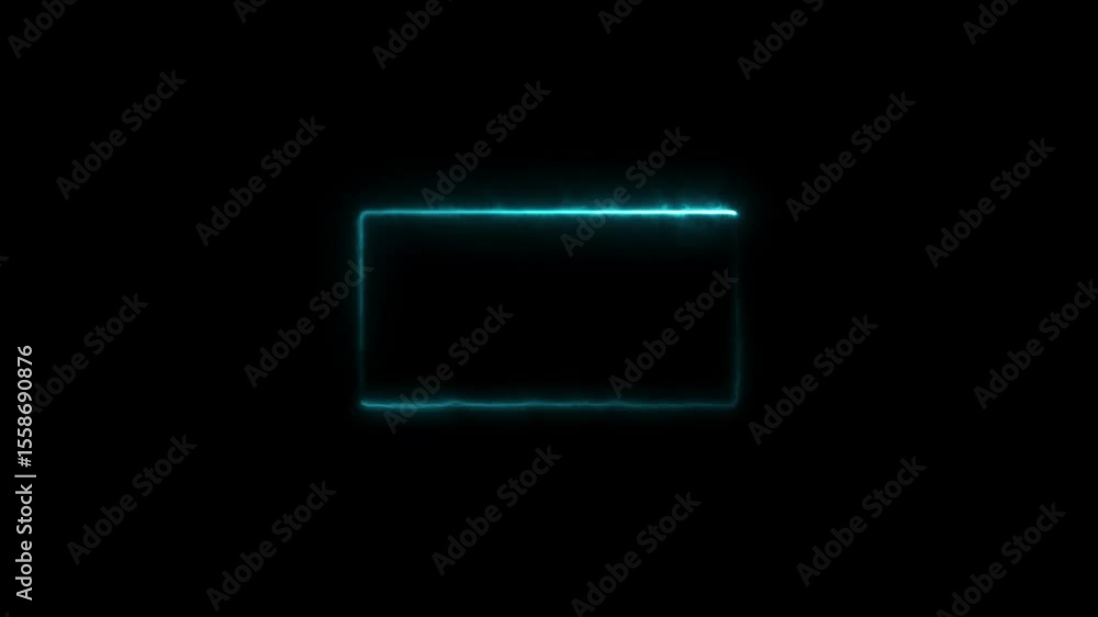 Animation of glowing neon round rectangle abstract background. Animation of glowing neon round rectangle abstract background.