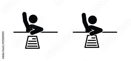 School desk acard game round table. Cartoon ace, king, queen, heart,jack. Cards game spades.  Poker player card. Spade jack pattern. Vector bridge icon. Gambling play sund student. Education conscept.