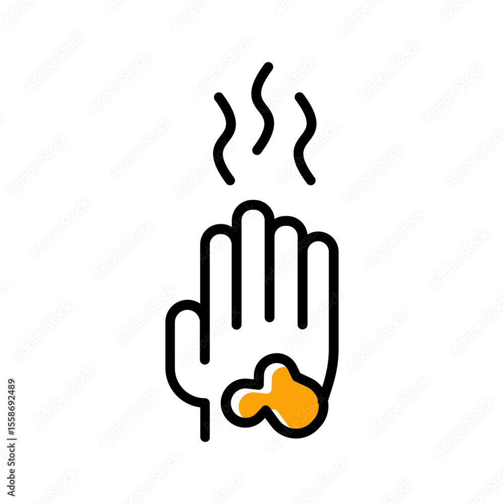 Obraz premium Smelly Hands Icon Design