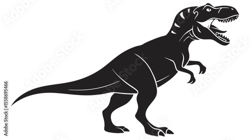T-Rex Dinosaur Silhouette Vector Illustration