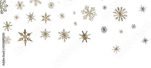Magical Snow Cascade: Mind-Blowing 3D Illustration of Falling Christmas Snowflakes