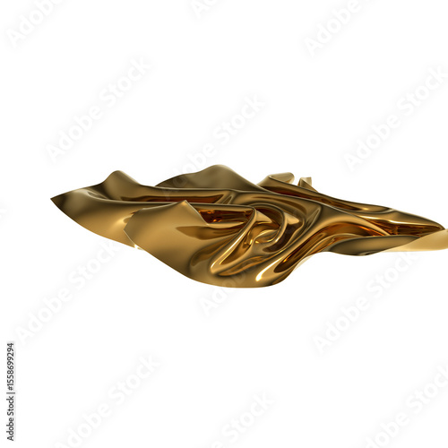 The luxurious flow of gold ...