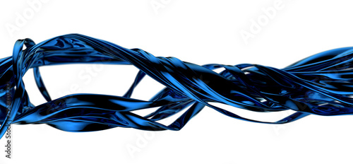 Azure Elegance: Abstract 3D...