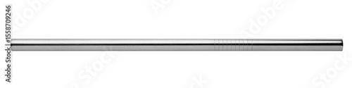 Stainless Steel Straw, isolated on white background, full depth of field