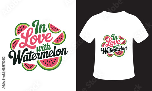 Minimalist National Watermelon Day Quote T-Shirt Design