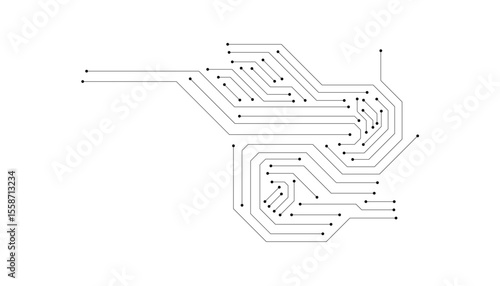 Abstract digital background with technology circuit board texture. Electronic motherboard illustration. Communication and engineering concept. Vector illustration