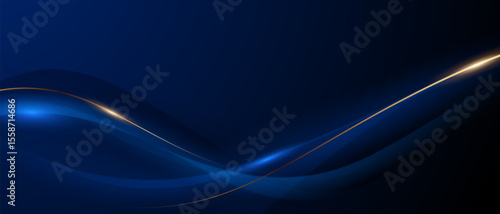 blue background design With luxurious effect elements Vector illustration