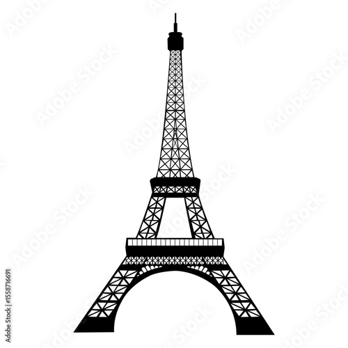 Eiffel Tower Icon black