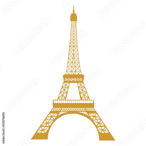 Eiffel Tower Icon gold