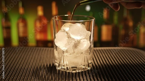 White russian cocktail preparation