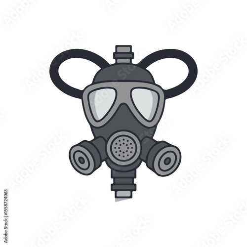 firefighter Vector Icons – Oxygen Mask SCBA icon, suitable for infographics and app designs