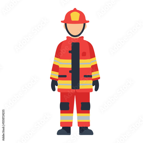 firefighter Vector Icons – Firefighter Full Gear icon icon, suitable for infographics and app designs