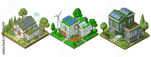 Sustainable House Model with Rooftop Garden and Composting System
