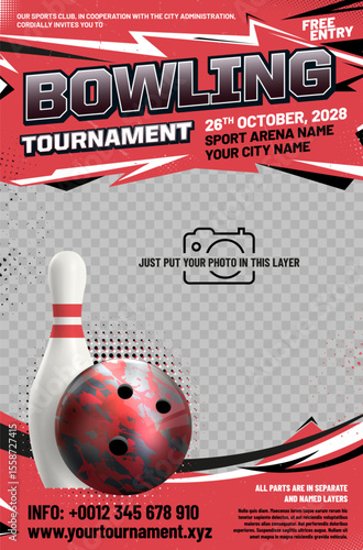 Bowlingova koule_kuzelka_plakat_template 13