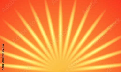 A vibrant background of a sunburst with warm orange and yellow hues, radiating light outwards