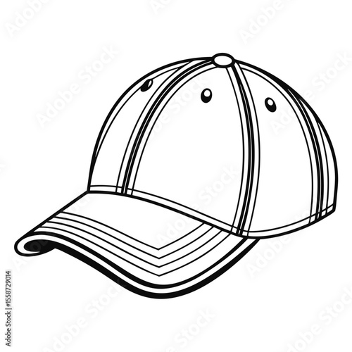 Classic Baseball Cap with Curved Brim and Adjustable Strap for Outdoor Activities