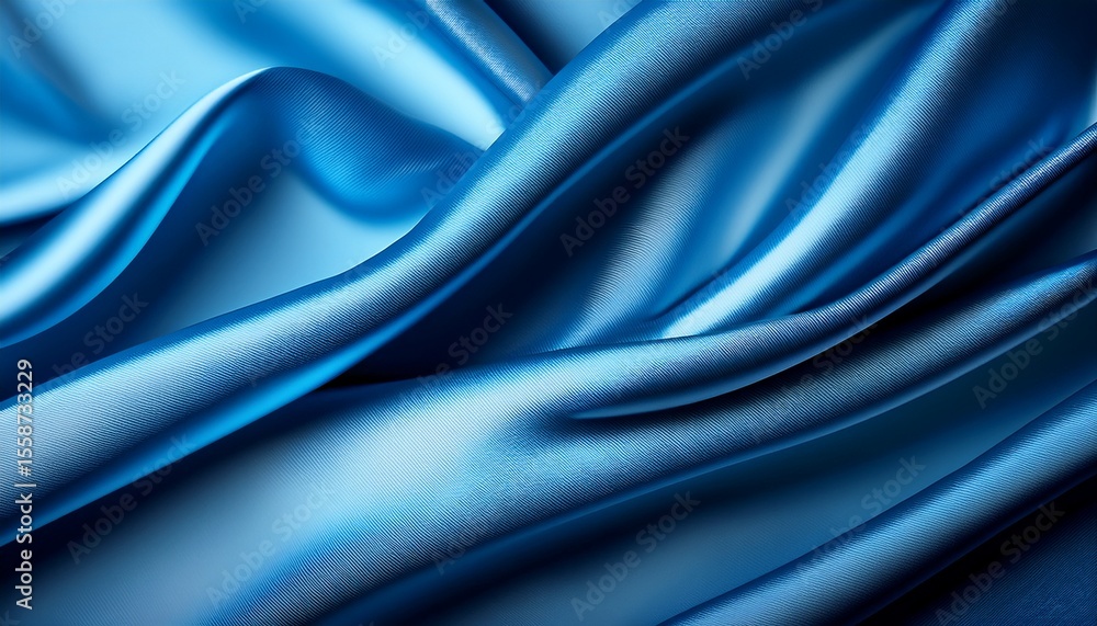 Obraz premium elegant blue template silk smooth background