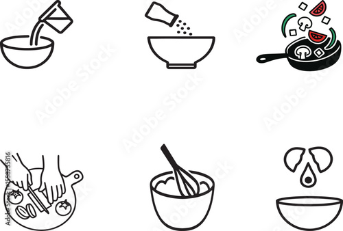 food and drink icons set