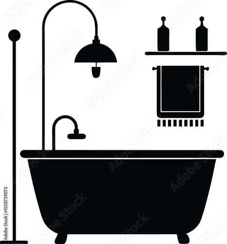 Elegant Bathroom Design with Clawfoot Tub and Modern Fixtures