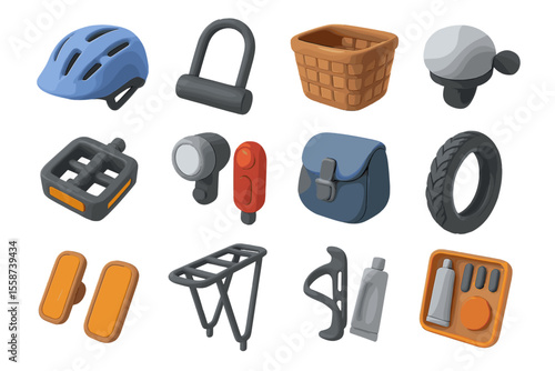 Cycling gear collection: helmets, locks, lights, and accessories